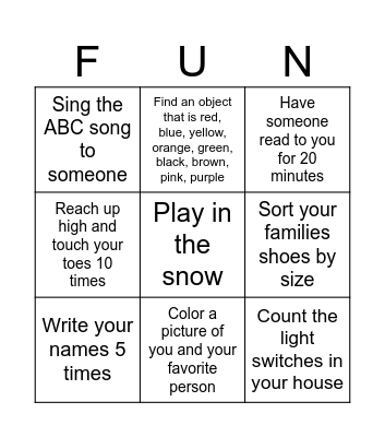 Day 5 E-Learning Activity Bingo Card