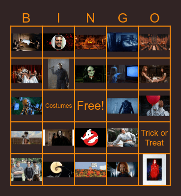 Halloween Movie Bingo Card