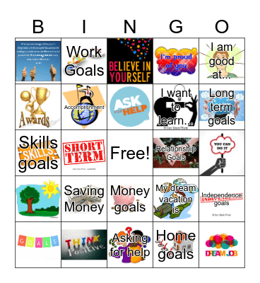 Goals Bingo Card