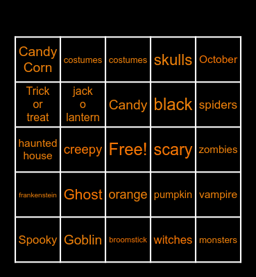 HALLOWEEN Bingo Card