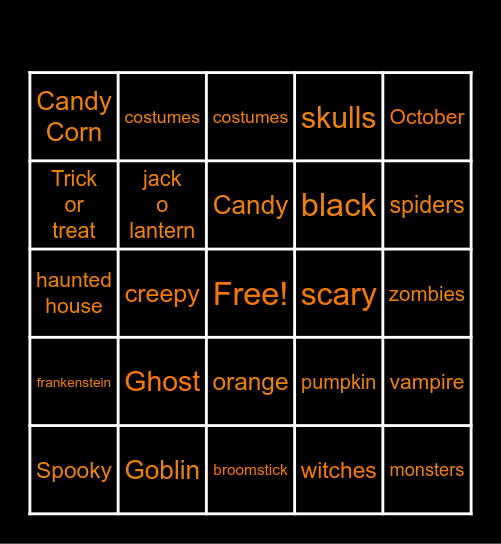 HALLOWEEN Bingo Card