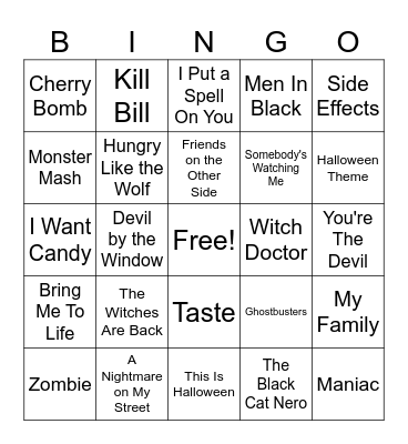 Halloween Bingo Card