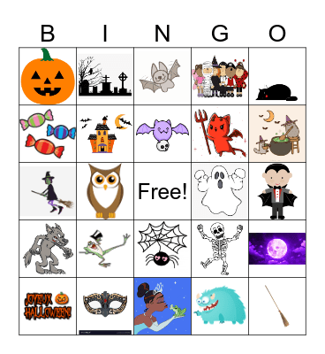 Joyeux Halloween Bingo Card