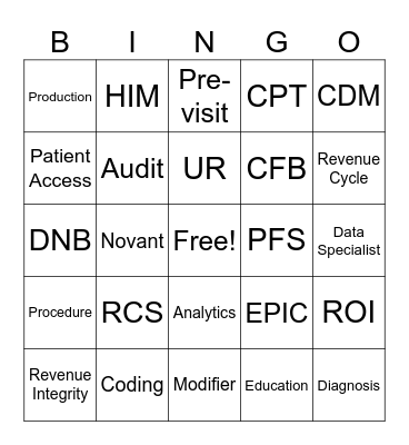 RCS Week Bingo Card