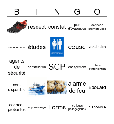 Bingo des Pédagos! Bingo Card