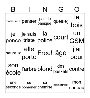 à retenir Bingo Card