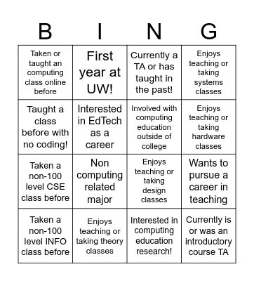 ACE First Member Bingo! Bingo Card