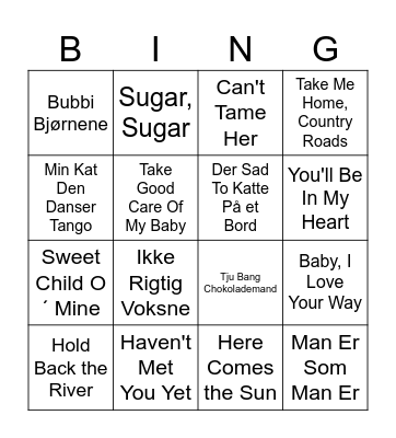 Baby Shower Bingo Card