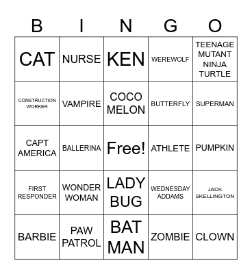 HALLOWEEN BINGO Card