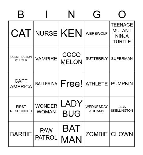 HALLOWEEN BINGO Card