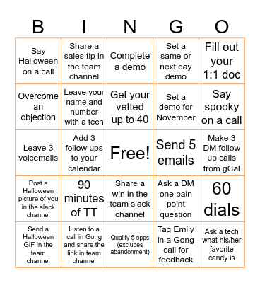 HALLOWEEN BINGO Card