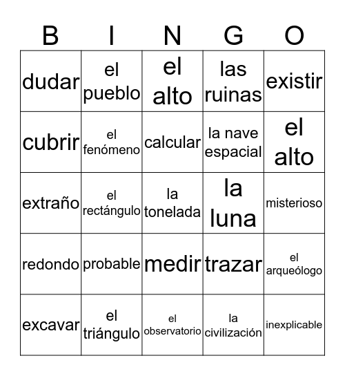 Sra. Perkins Conversar 3.2 Bingo Card