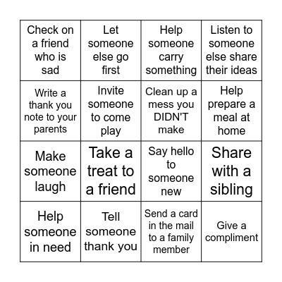 HALLOWEEN KINDNESS BINGO Card