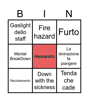 Il baglio del Bingo (Oroh) Bingo Card