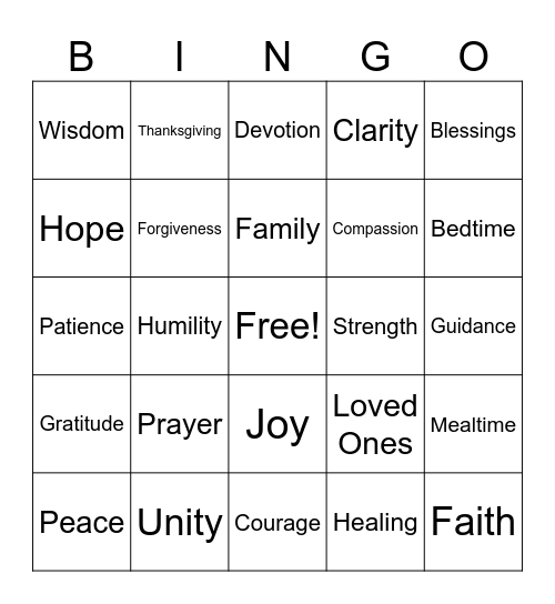 Number Bingo 1-75 Bingo Card