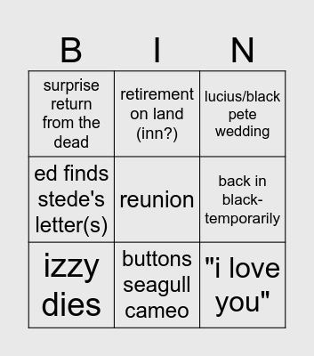 sad gay pirates Bingo Card