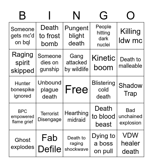 ICC Bingo Card