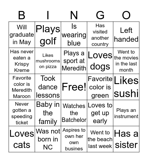 COM STUDENTS ROCK! Bingo Card