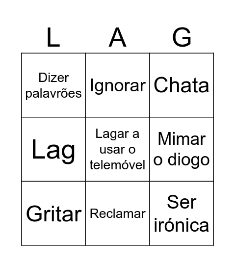 BINGO Card