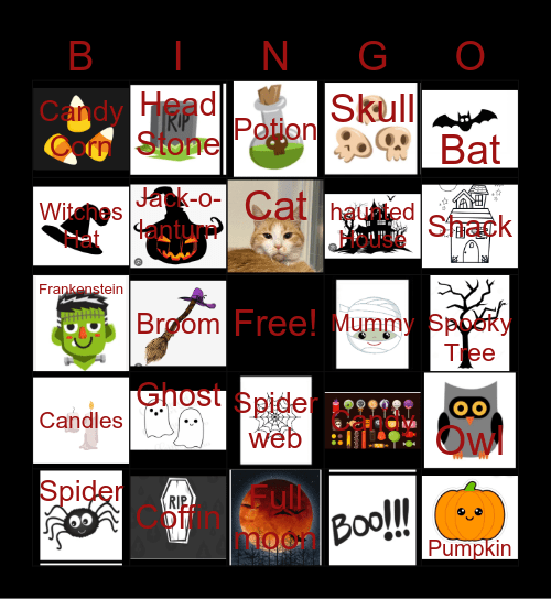 Halloween bingo Card