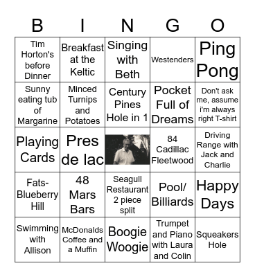 Birthday Bingo  Bingo Card
