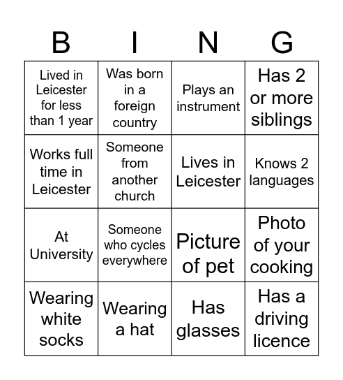 United Bingo! Bingo Card