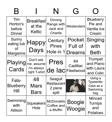 Birthday Bingo  Bingo Card