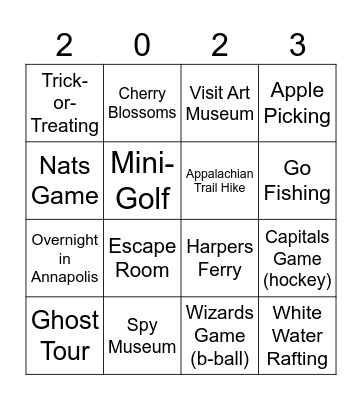 DC Bingo! Bingo Card