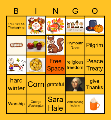 Thanksgiving Bingo Card