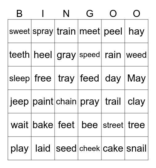 revision bingo Card