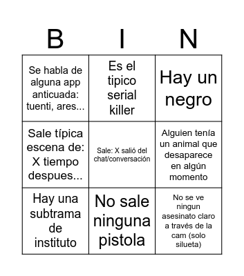 Eliminado Bingo Card