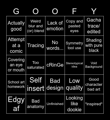 Old Art Bingo (ruh roh) Bingo Card