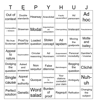 SZURSKIE BINGO Card