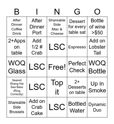 MFM Bingo Card