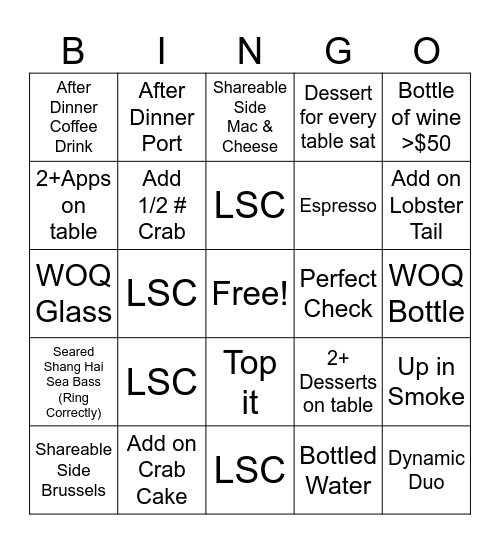 MFM Bingo Card