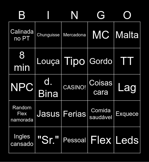 Bingovski Bingo Card