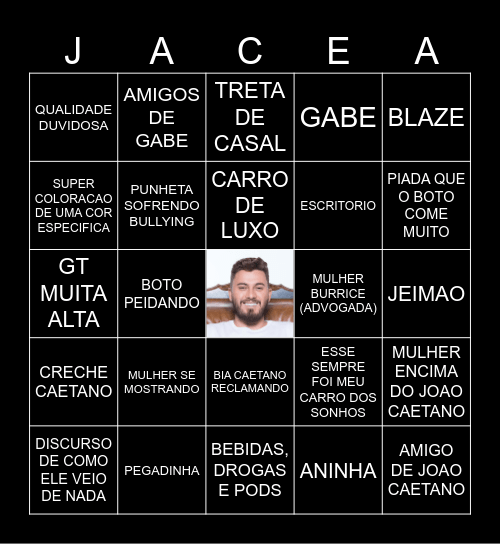 JOAO CAETANO Bingo Card
