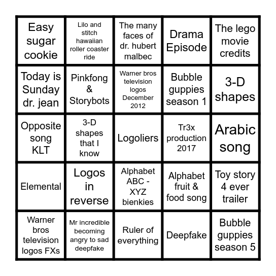 2009-2023 Bingo Card