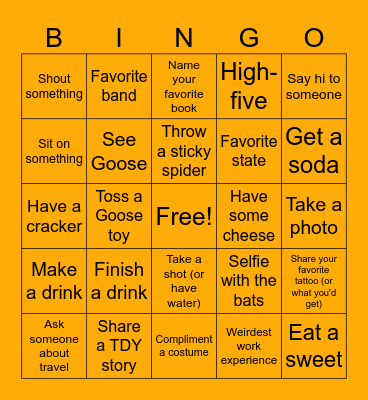 Halloween Bingo! Bingo Card