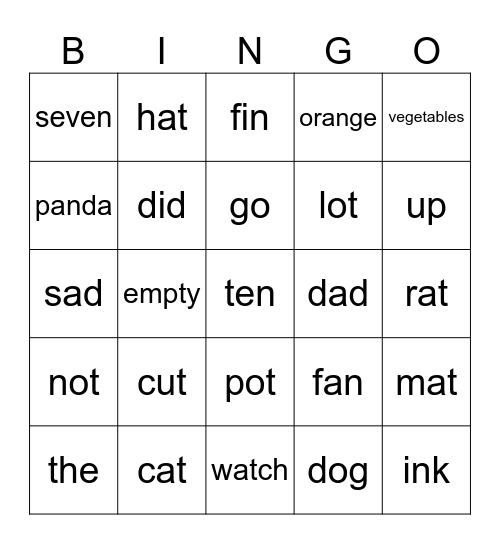 Bingo Card