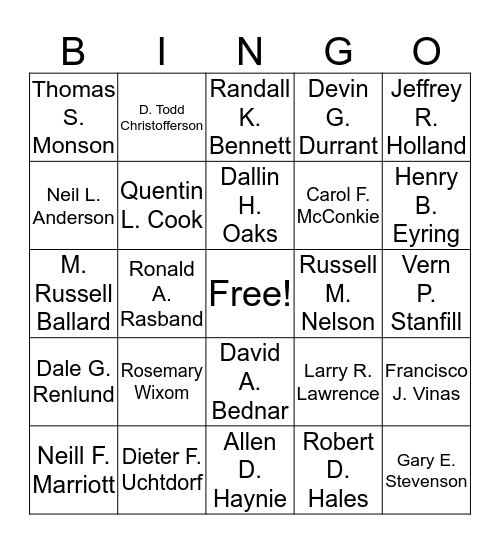 Conference Bingo Card