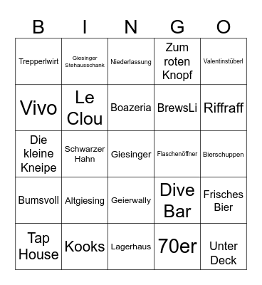 Boazn Bingo Card