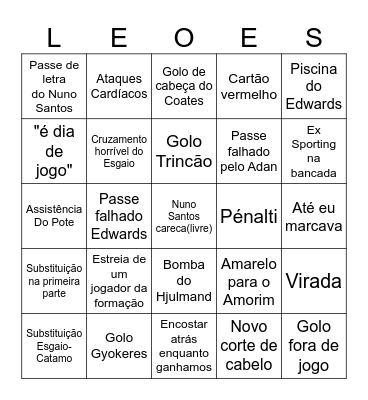 SPORTING (LIMA) Bingo Card