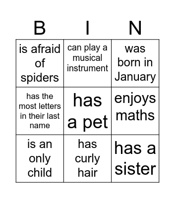 Bingo Card
