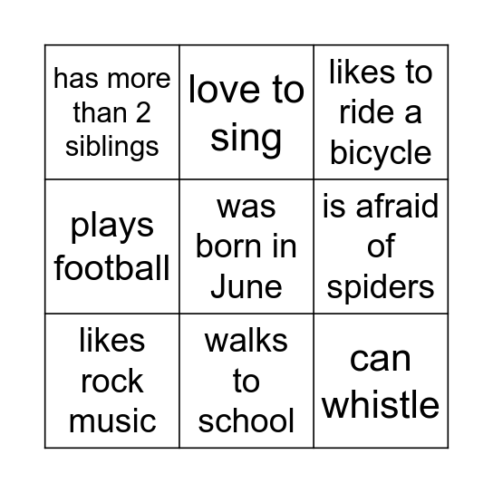 Bingo Card