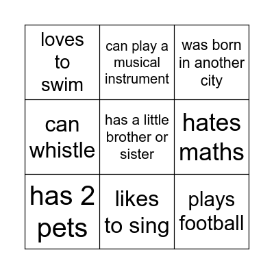 Bingo Card