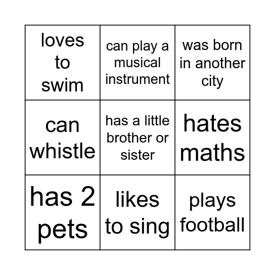 Bingo Card