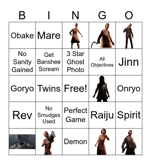 Hardcore Phasmophobia Bingo Card