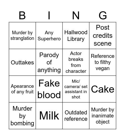 FMS Bingo Card