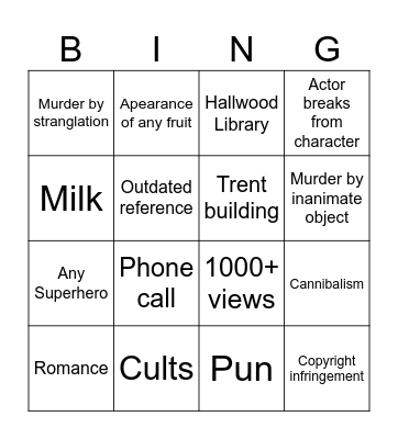 FMS Bingo Card